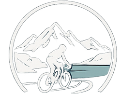 Icon of a cyclist in iceland